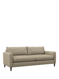John Lewis Bailey II Grand 4 Seater Leather Sofa, Dark Leg, Matt Pearl