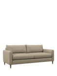 John Lewis Bailey II Grand 4 Seater Leather Sofa, Light Leg, Matt Pearl