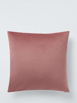 John Lewis Square Velvet Cushion, Plaster