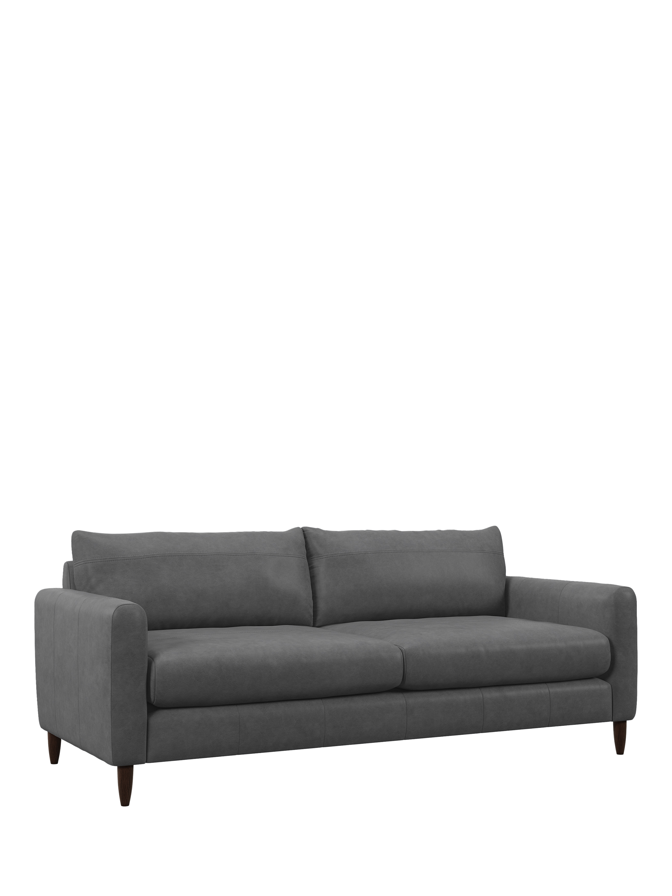 Bailey II Range, John Lewis Bailey II Grand 4 Seater Leather Sofa, Dark Leg, Vintage Shadow