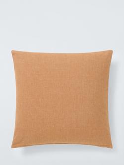 John Lewis Cotton Plain Indoor/Outdoor Cushion - view 2, Caramel