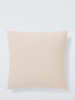 John Lewis Cotton Plain Indoor/Outdoor Cushion - view 2, Greige
