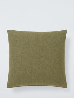 John Lewis Cotton Plain Indoor/Outdoor Cushion, Avocado