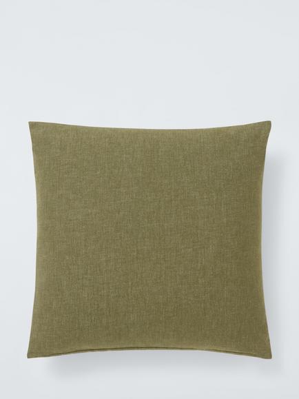 John Lewis Cotton Plain Indoor/Outdoor Cushion, Avocado