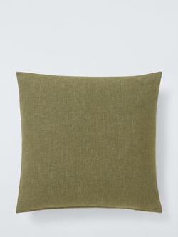 John Lewis Cotton Plain Indoor/Outdoor Cushion - view 2, Avocado
