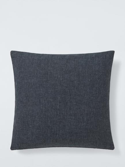 John Lewis Cotton Plain Indoor/Outdoor Cushion, Graphite