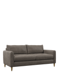 John Lewis Bailey II Large 3 Seater Leather Sofa, Light Leg, Demetra Grey