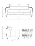 John Lewis Bailey II Large 3 Seater Leather Sofa, Light Leg, Demetra Green