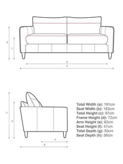 John Lewis Bailey II Large 3 Seater Leather Sofa, Light Leg - view 2, Demetra Green