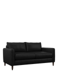 John Lewis Bailey II Medium 2 Seater Leather Sofa, Dark Leg