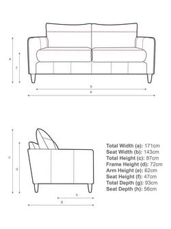 John Lewis Bailey II Medium 2 Seater Leather Sofa, Dark Leg - view 2, Demetra Grey