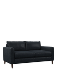 John Lewis Bailey II Medium 2 Seater Leather Sofa, Dark Leg, Vintage Jeans