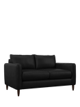 John Lewis Bailey II Small 2 Seater Leather Sofa, Dark Leg