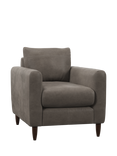 John Lewis Bailey II Leather Armchair, Dark Leg, Demetra Grey