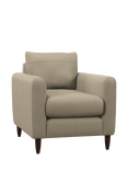 John Lewis Bailey II Leather Armchair, Dark Leg, Matt Pearl
