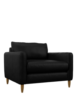 John Lewis Bailey II Leather Snuggler, Light Leg, Matt Black