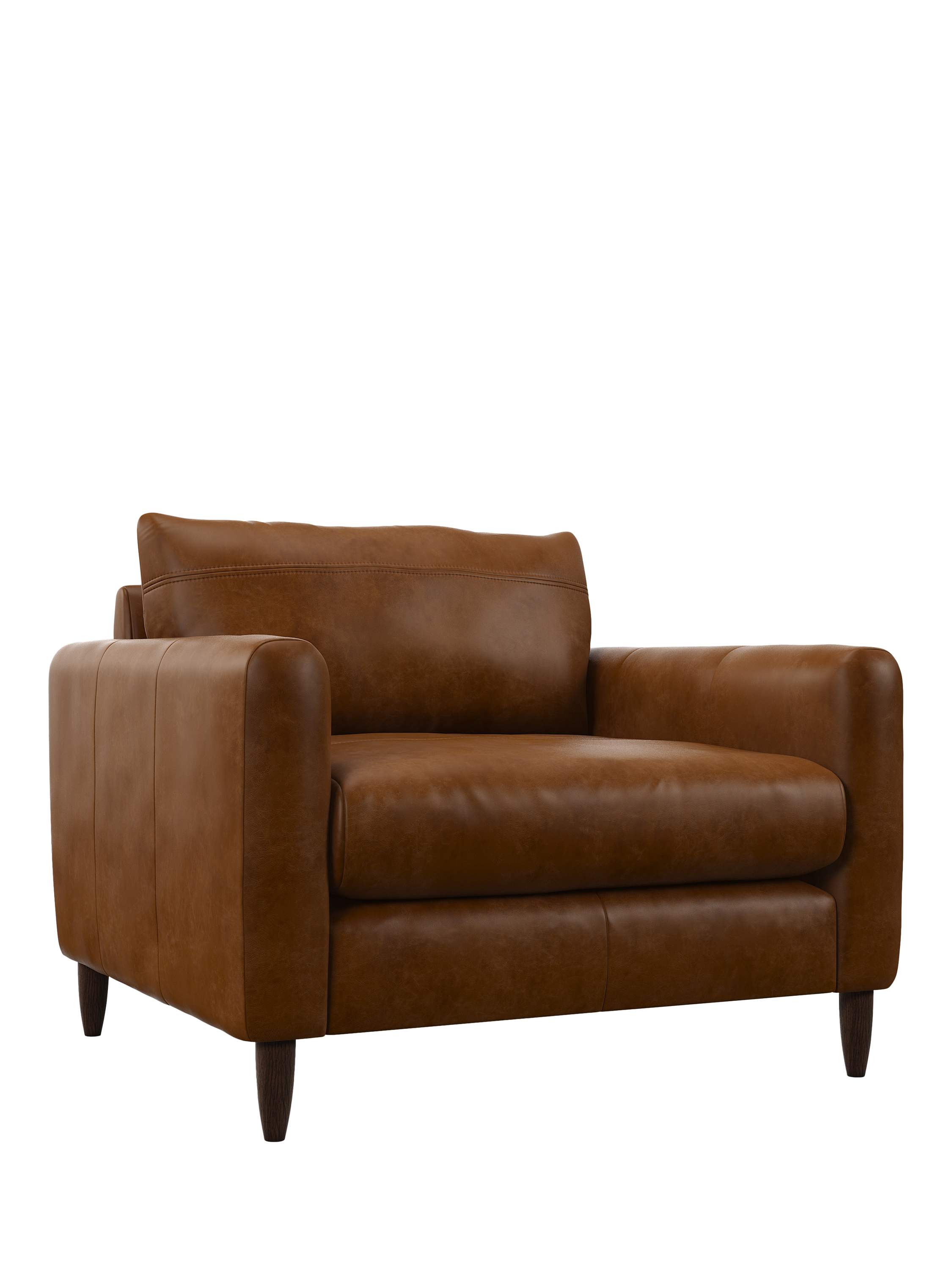 Bailey II Range, John Lewis Bailey II Leather Snuggler, Dark Leg, Premium Caramel