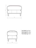 John Lewis Bailey II Leather Footstool, Light Leg
