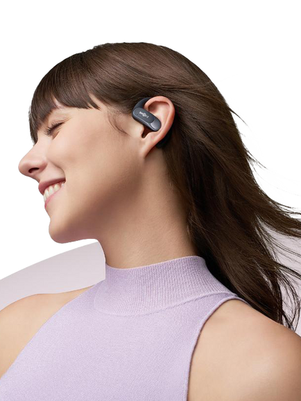 Shokz OpenFit Air Bluetooth True Wireless Open-Ear Headphones - view 2, Black