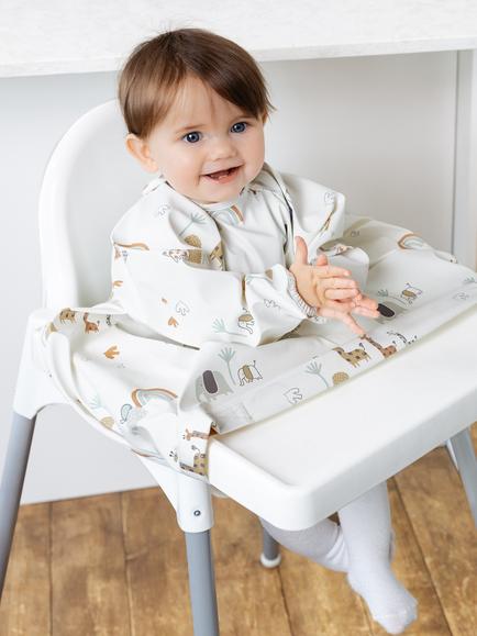Bibado Coverall Weaning Bib, Safari - view 2, Safari