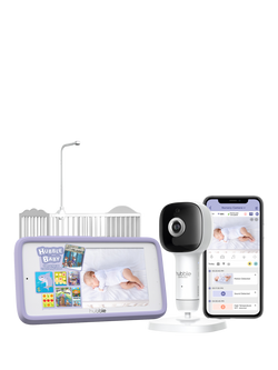 Hubble SkyVision AI Pro 5" Smart Touch Screen Baby Monitor and Overhead Mount, Multi