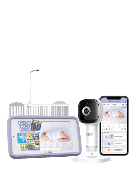 Hubble SkyVision AI Pro 5" Smart Touch Screen Baby Monitor and Overhead Mount, Multi