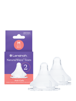 Lansinoh Natural Wave Medium Flow Teats, Pack of 2, Multi