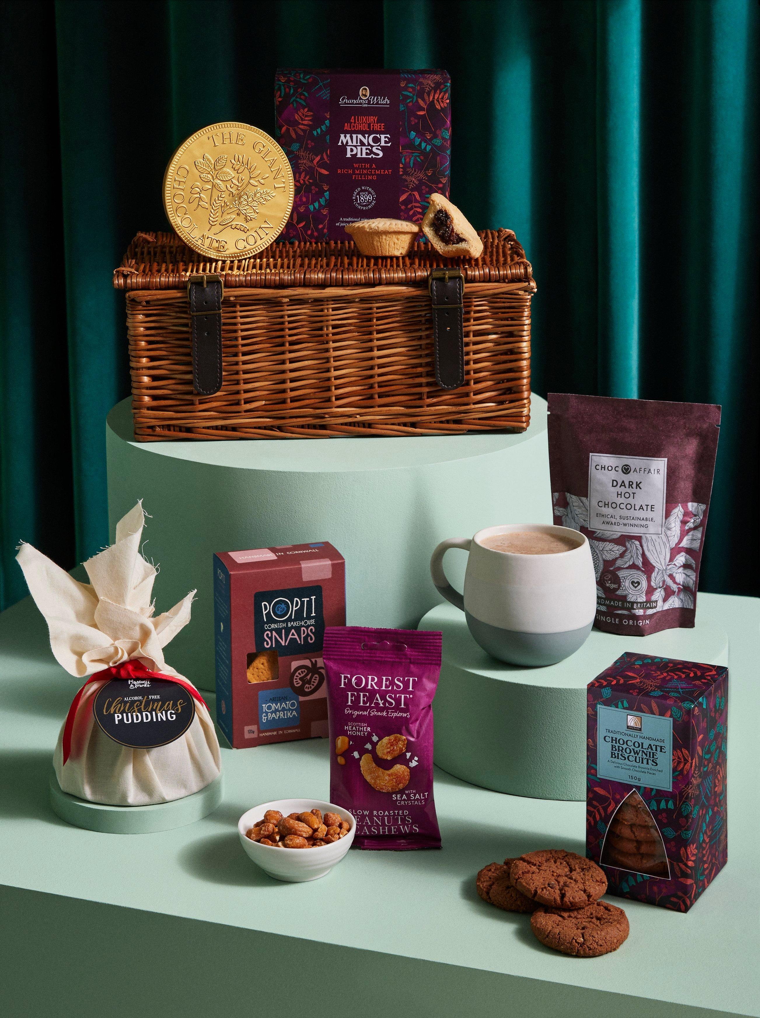 John Lewis Festive Treats Alcohol Free Wicker Hamper