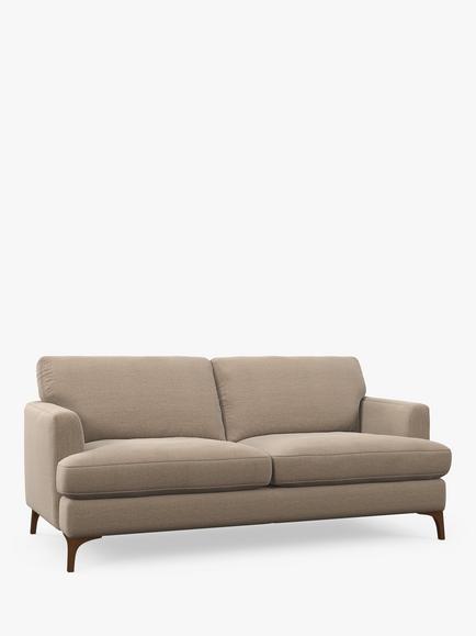 John Lewis Iona Grand 4 Seater Sofa, Dark Leg, Easy Clean Chunky Chenille Natural, Easy Clean Chunky Chenille Natural