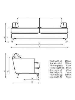 John Lewis Iona Grand 4 Seater Sofa, Dark Leg, Easy Clean Chunky Chenille Natural - view 2, Easy Clean Chunky Chenille Natural