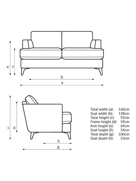 John Lewis Iona Medium 2 Seater Sofa, Dark Leg, Easy Clean Chunky Chenille Natural - view 2, Easy Clean Chunky Chenille Natural