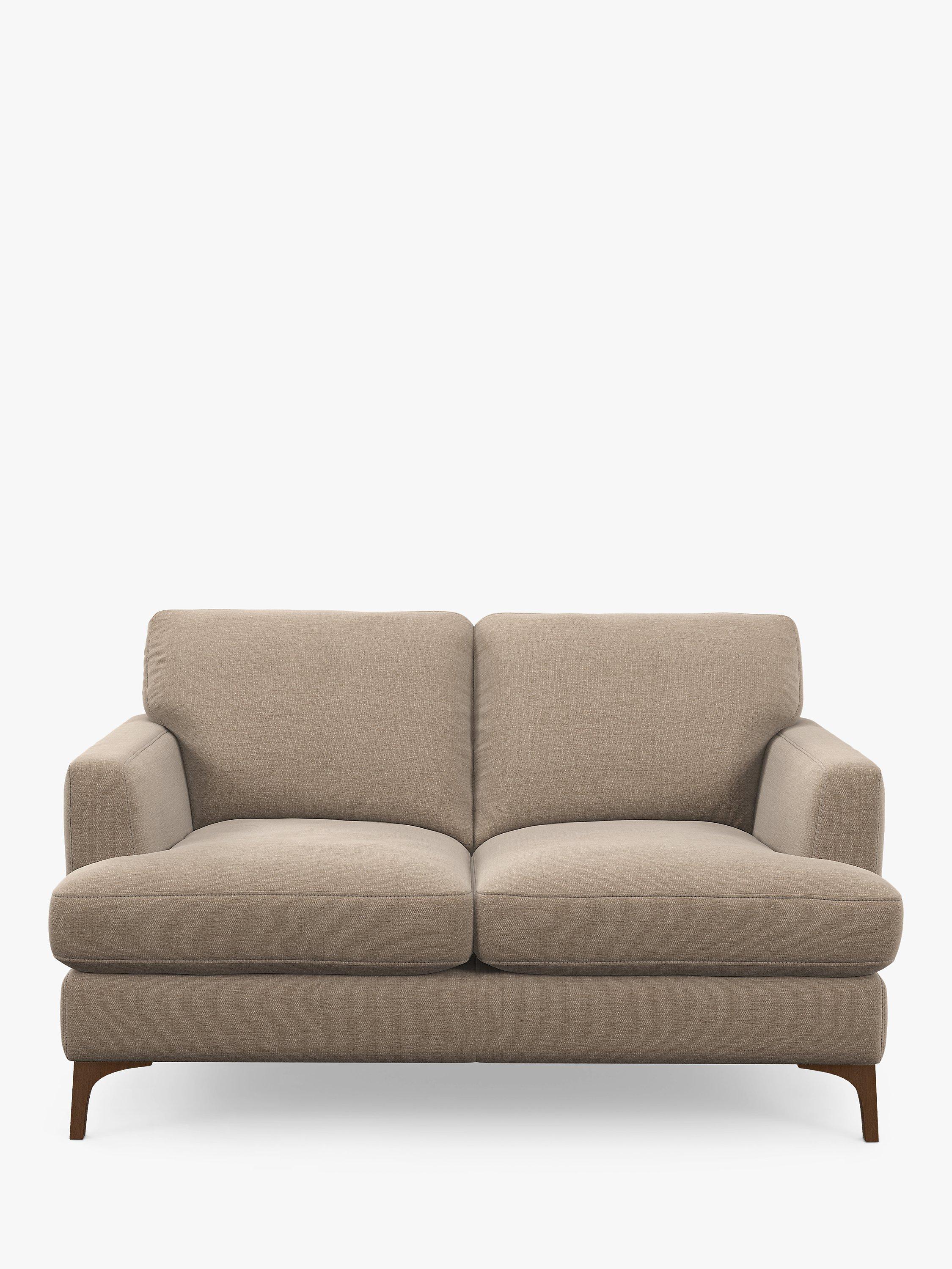 Iona Range, John Lewis Iona Medium 2 Seater Sofa, Dark Leg, Easy Clean Chunky Chenille Natural