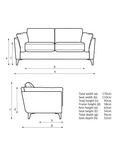 John Lewis Jura Medium 2 Seater Sofa, Dark Leg, Easy Clean Chenille Navy