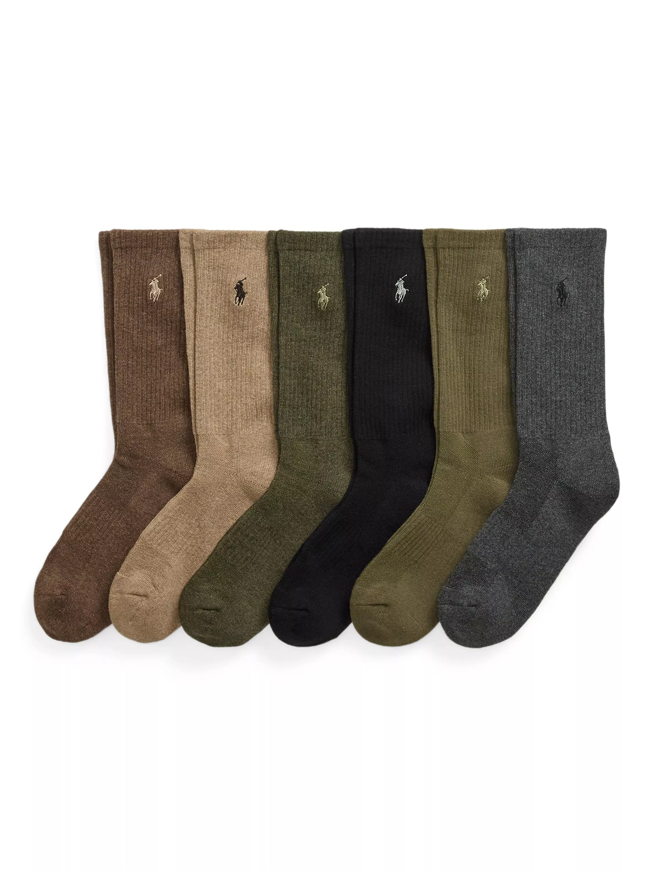 Polo Ralph Lauren Autumn Shades Socks Pack of 6 Brown Multi