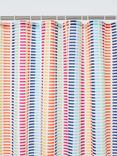 John Lewis Multi Stripe Recycled Polyester Shower Curtain, Rainbow