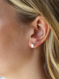 Tutti Embrace Heart Shaped Stud Earrings - view 2, Gold