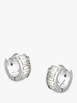 Tutti Glade Chunky Cubic Zirconia Hoop Earrings, Silver