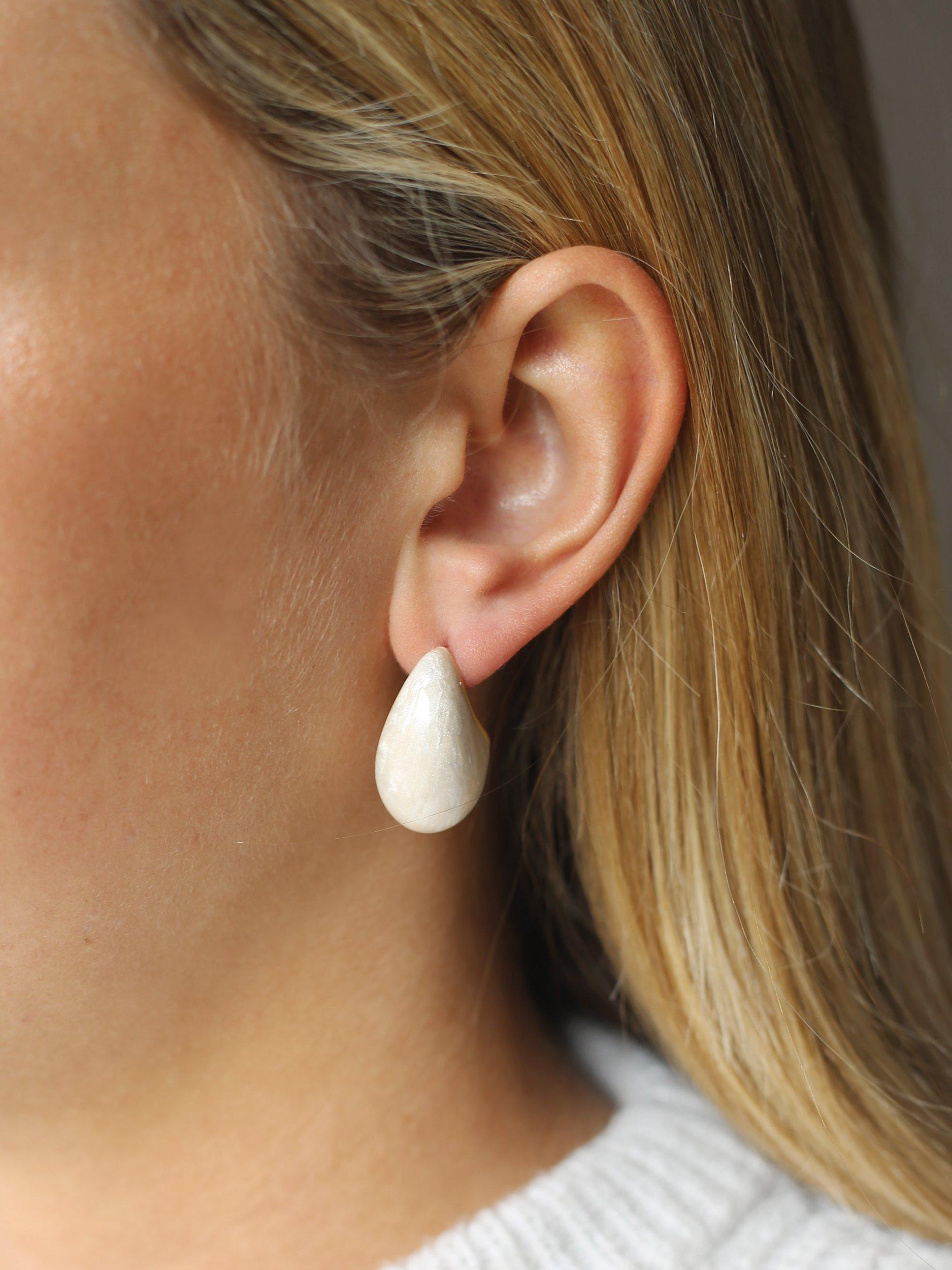 Product image 2 of 5, which shows Tutti & Co Hush Domed Stud Earrings, Gold