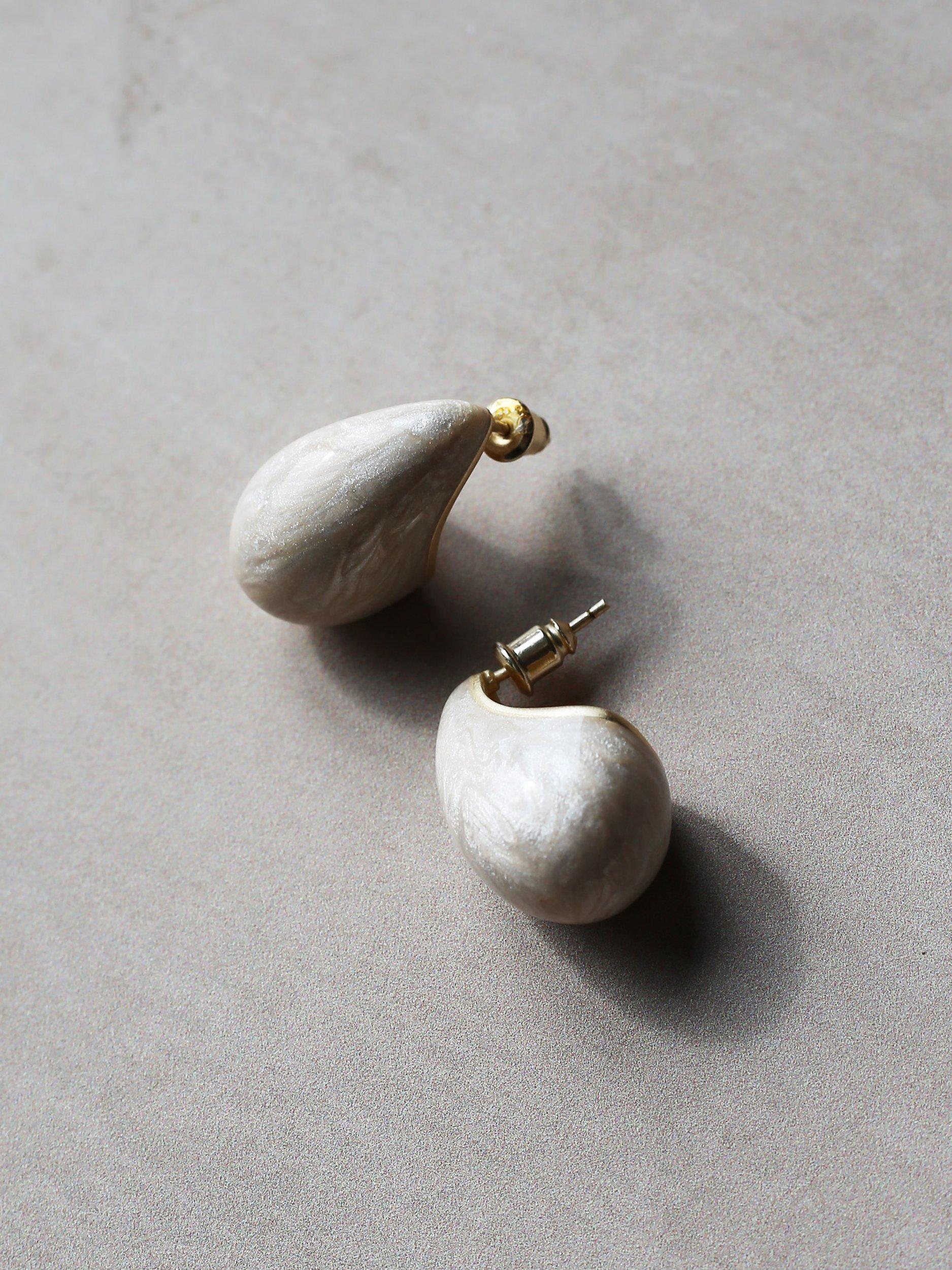 Product image 3 of 5, which shows Tutti & Co Hush Domed Stud Earrings, Gold