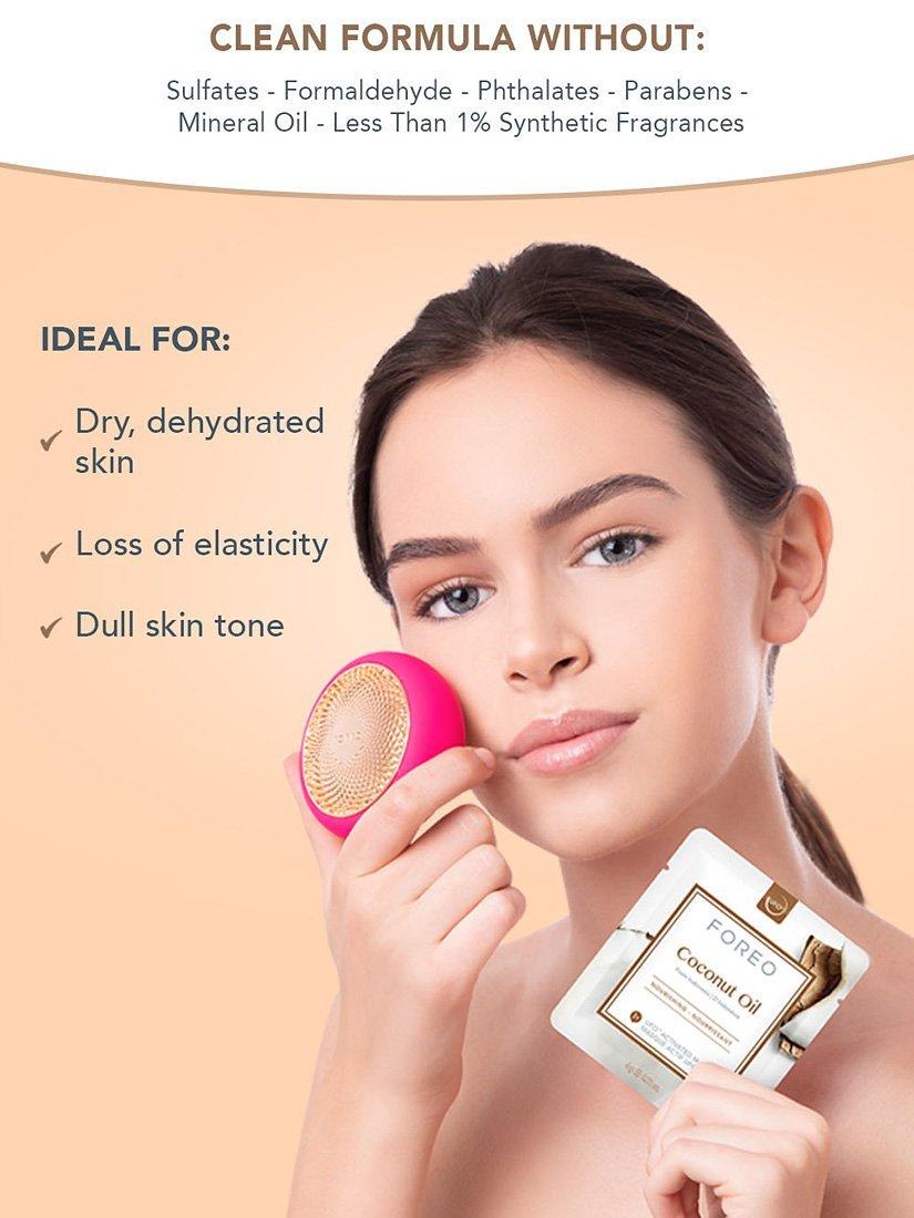 Product image 2 of 7, which shows FOREO Coconut Oil UFO Face Mask, Pack of 6