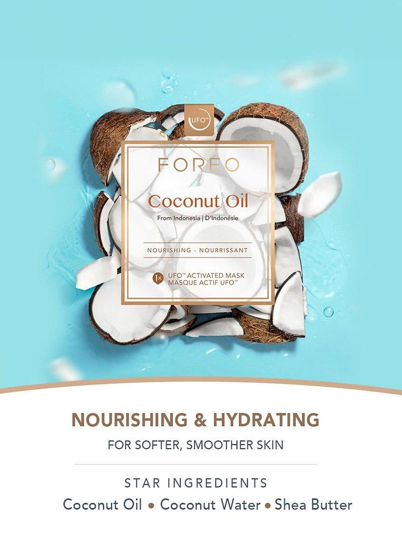 Product image 4 of 7, which shows FOREO Coconut Oil UFO Face Mask, Pack of 6