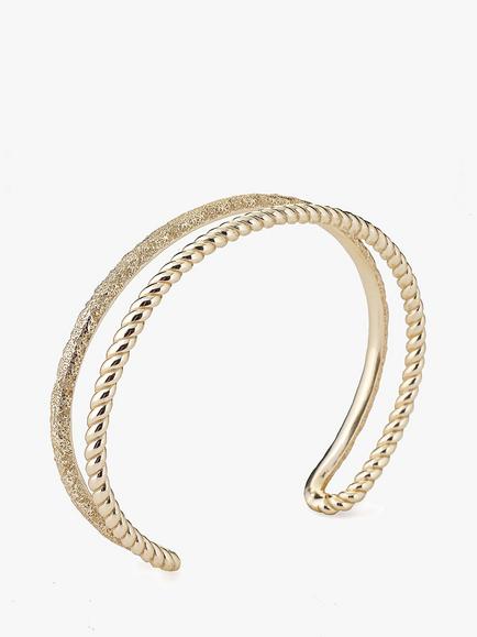 Tutti Braid Double Row Cuff, Gold, Gold
