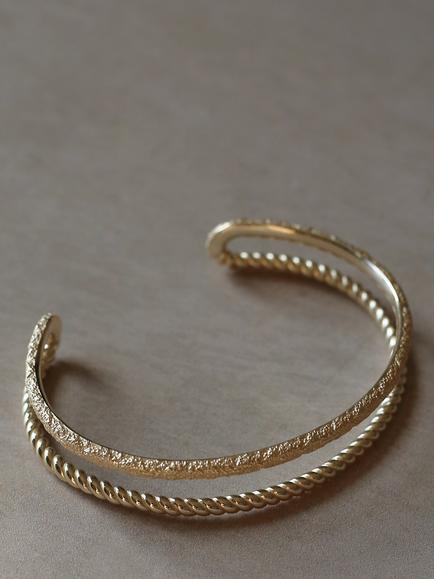 Tutti Braid Double Row Cuff, Gold - view 2, Gold