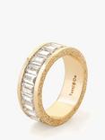 Tutti & Co Flare Cubic Zirconia Band Ring, Gold