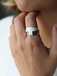 Tutti & Co Reflect Textured Dual Ring
