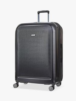 Rock Austin 8-Wheel 70cm Expandable Medium Suitcase, Black