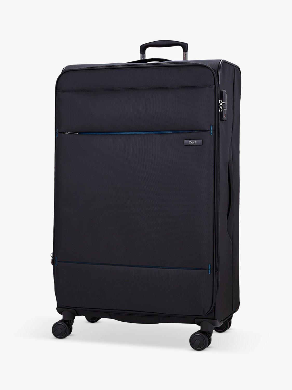 Rock Deluxe Lite 8 Wheel 83cm Expandable Large Suitcase Black