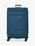 Rock Deluxe Lite 8-Wheel 83cm Expandable Large Suitcase, Teal