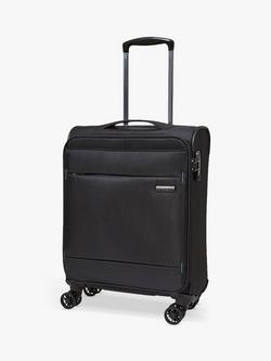 Rock Deluxe Lite 8-Wheel 55cm Cabin Case, Black