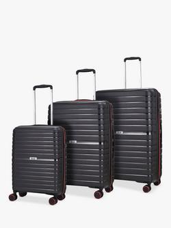 Rock Hydra Lite 8-Wheel Hard Shell Suitcase, Set of 3, Black